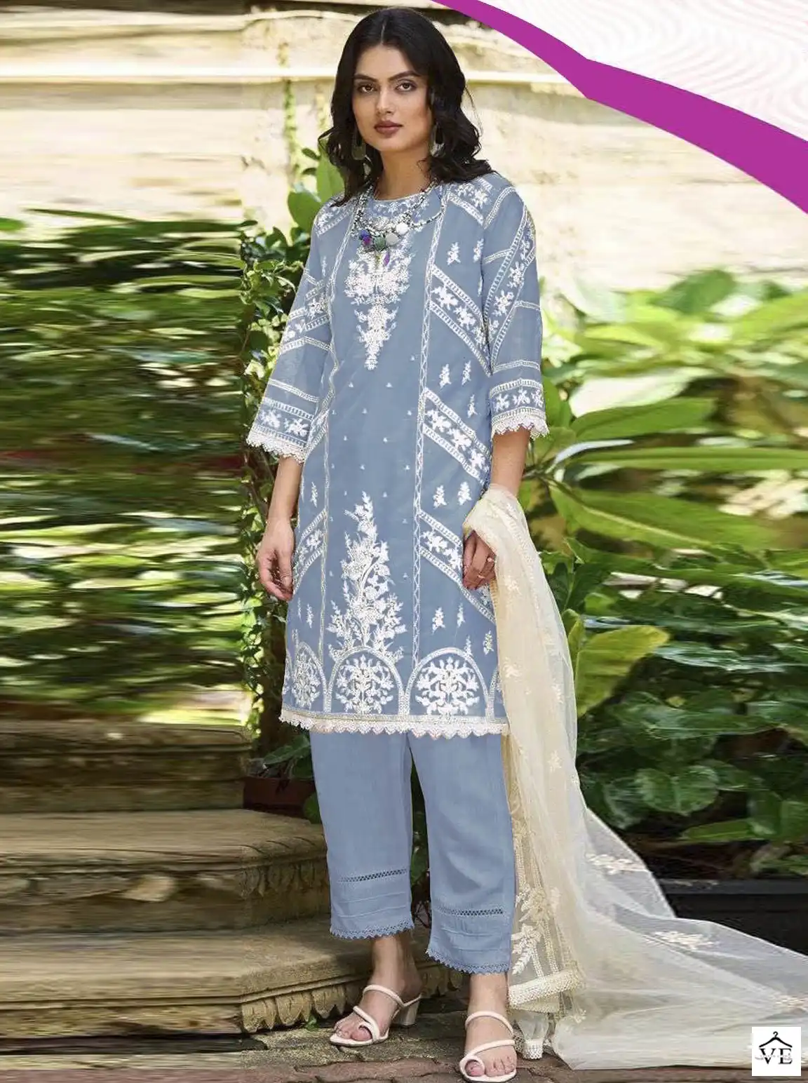 Zarqash Z 149 Georgette Wholesale Pakistani Readymade Salwar Suit Catalog — Wholesale Salwar Suits, MPA wholesale from Surat - Gallery Image 7