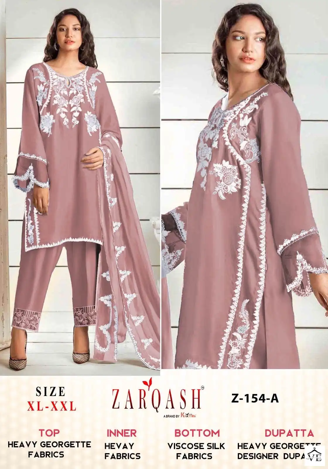 Zarqash Z 154 Georgette Wholesale Pakistani Readymade Salwar Suit Catalog — Wholesale Salwar Suits, MPA wholesale from Surat - Gallery Image 2