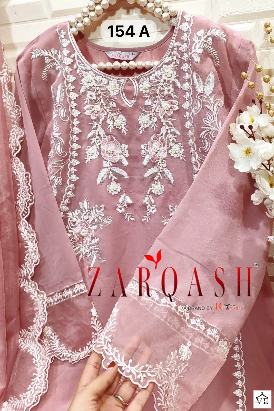 Zarqash Z 154 Georgette Wholesale Pakistani Readymade Salwar Suit Catalog — Wholesale Salwar Suits, MPA wholesale from Surat - Gallery Image 3