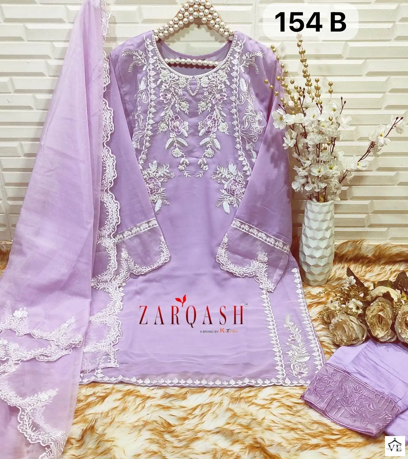 Zarqash Z 154 Georgette Wholesale Pakistani Readymade Salwar Suit Catalog — Wholesale Salwar Suits, MPA wholesale from Surat - Gallery Image 6