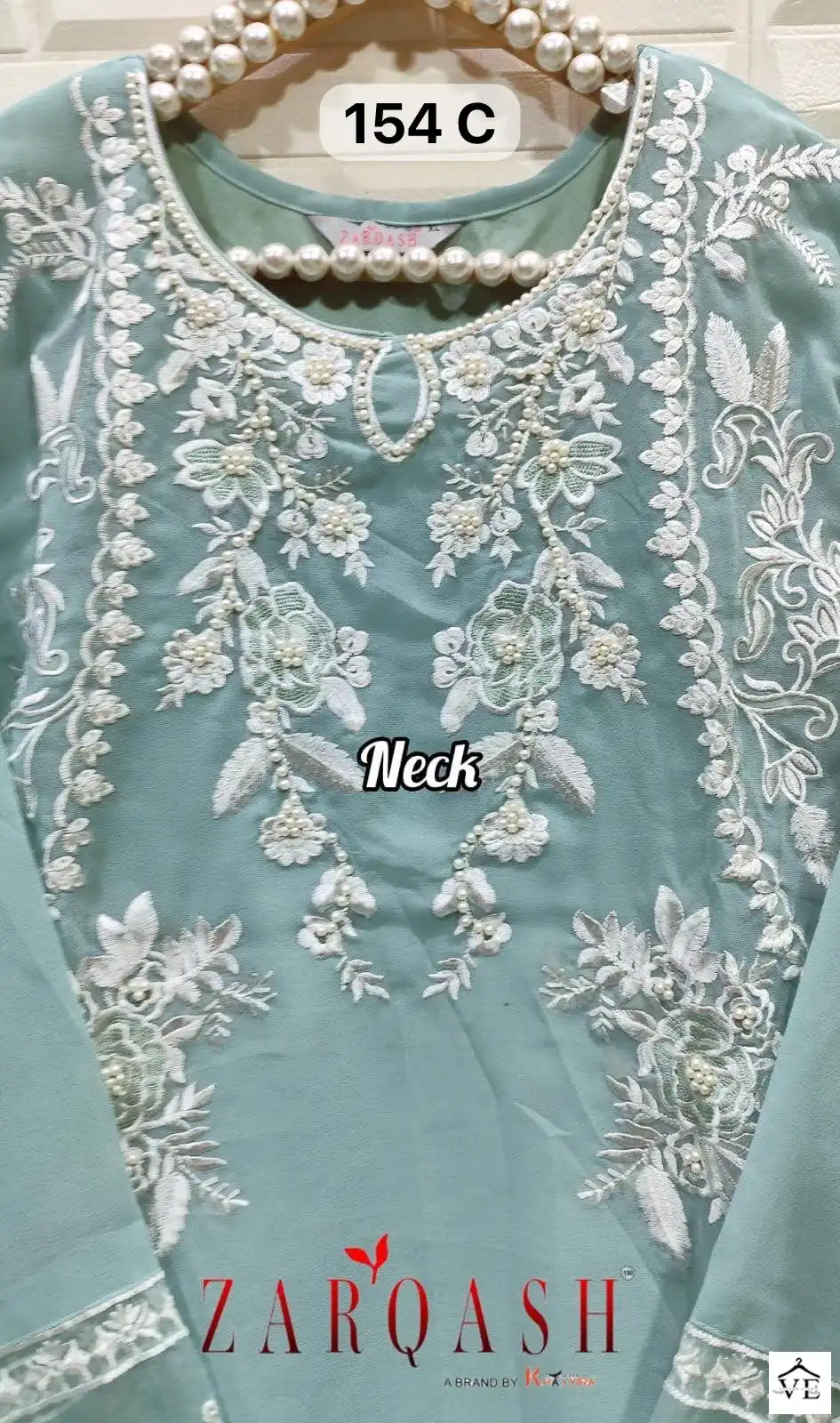 Zarqash Z 154 Georgette Wholesale Pakistani Readymade Salwar Suit Catalog — Wholesale Salwar Suits, MPA wholesale from Surat - Gallery Image 8