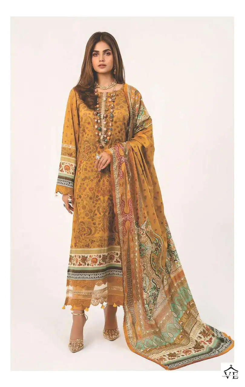 Hala Zafira Vol 3 Lawn Cotton Wholesale Pakistani Salwar Suit Catalog — Wholesale Salwar Suits, MPA wholesale from Surat - Gallery Image 2