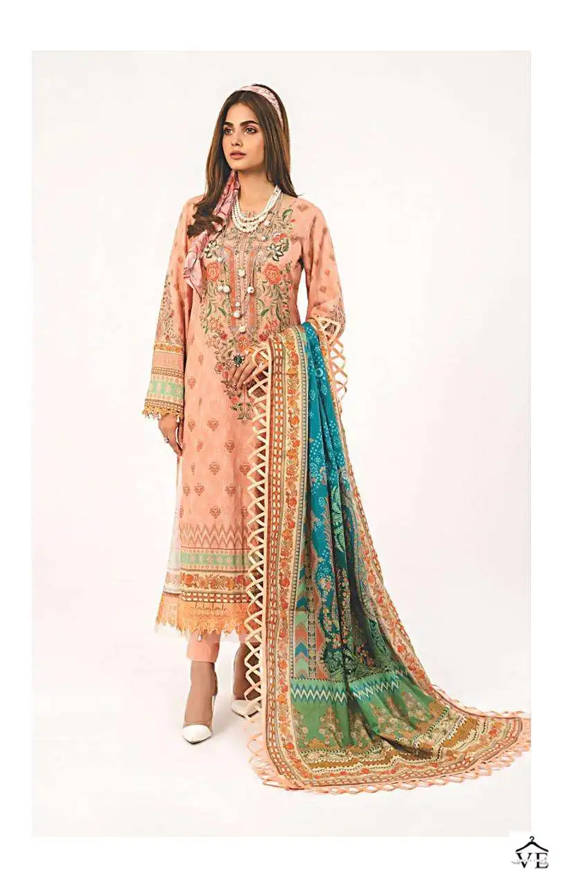 Hala Zafira Vol 3 Lawn Cotton Wholesale Pakistani Salwar Suit Catalog — Wholesale Salwar Suits, MPA wholesale from Surat - Gallery Image 3
