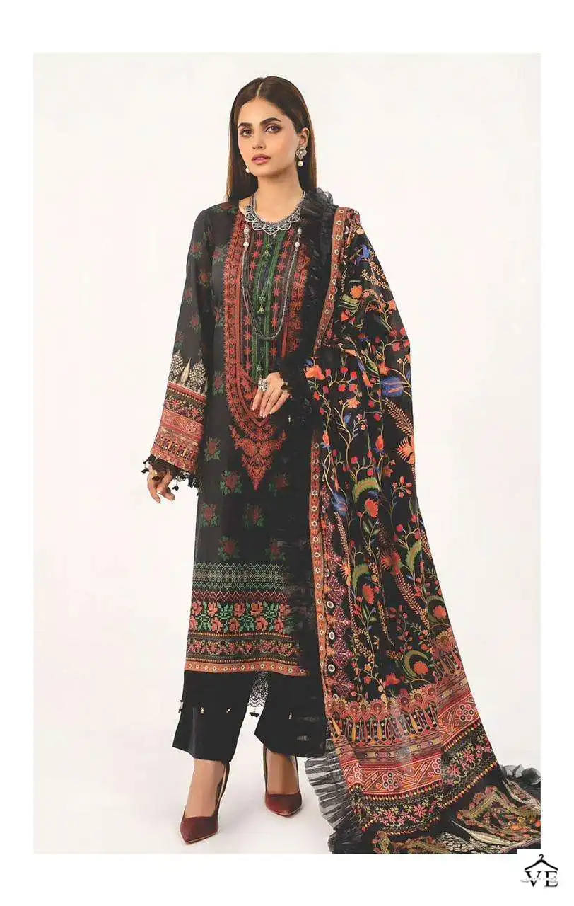 Hala Zafira Vol 3 Lawn Cotton Wholesale Pakistani Salwar Suit Catalog — Wholesale Salwar Suits, MPA wholesale from Surat - Gallery Image 4