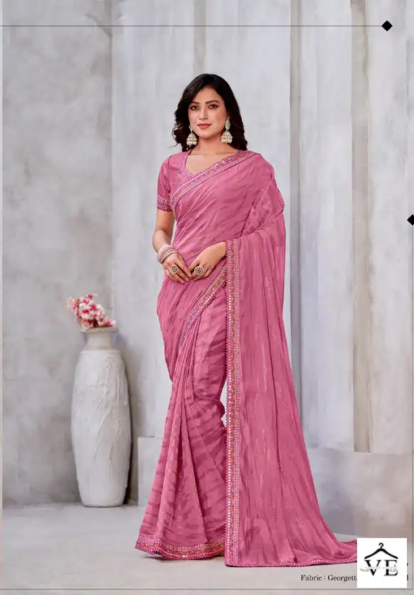 Mahotsav Zaina Georgette Wholesale Designer Saree Catalog — Wholesale Sarees, MPA wholesale from Surat - Gallery Image 3