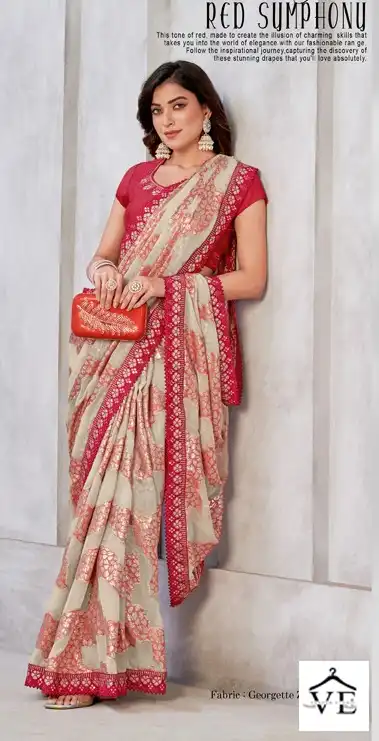 Mahotsav Zaina Georgette Wholesale Designer Saree Catalog — Wholesale Sarees, MPA wholesale from Surat - Gallery Image 4