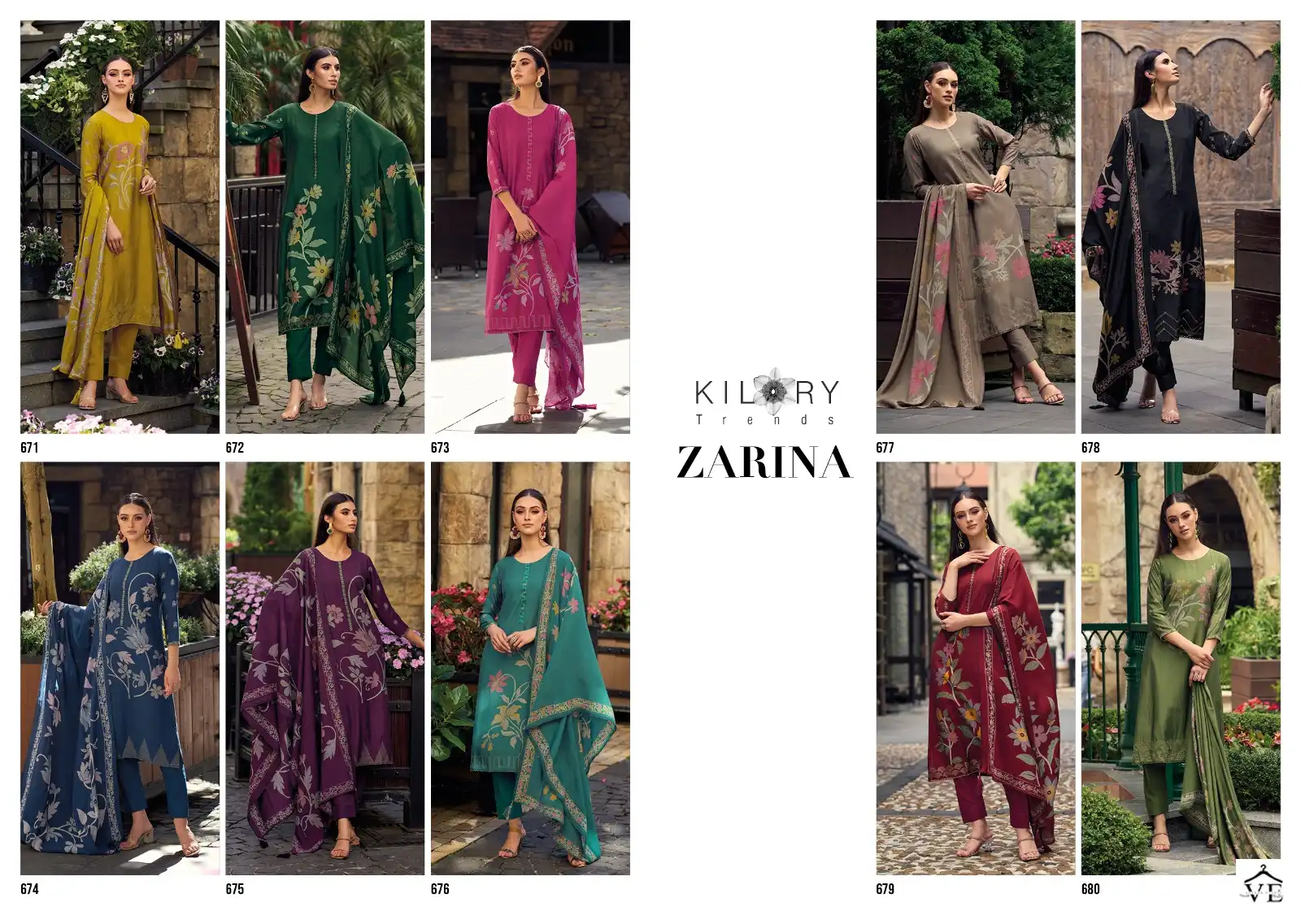 Kilory Trendz Zarina Pure Viscose Muslin Wholesale Salwar Suit Catalog — Wholesale Salwar Suits, MPA wholesale from Surat — view 10