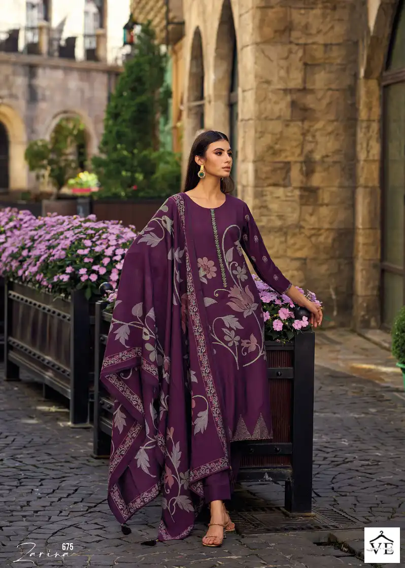 Kilory Trendz Zarina Pure Viscose Muslin Wholesale Salwar Suit Catalog — Wholesale Salwar Suits, MPA wholesale from Surat — view 7