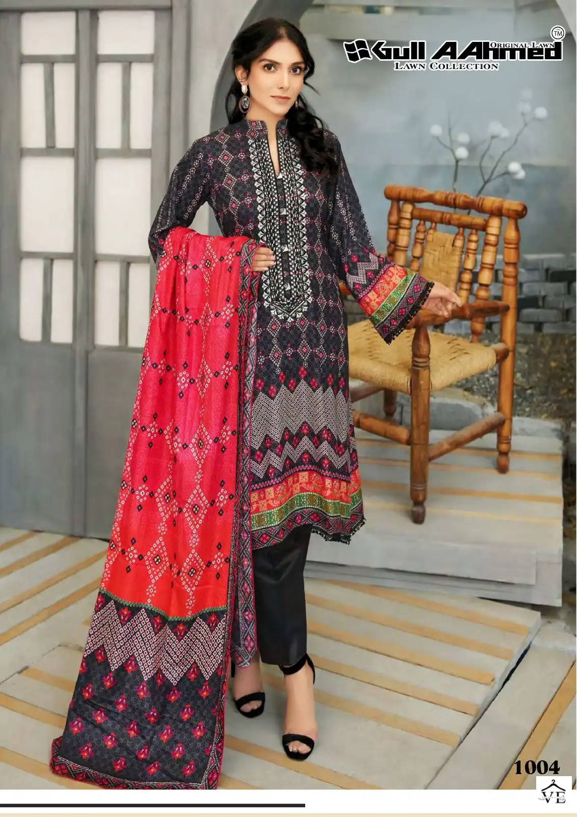 Gull Aahmed Zarqash Embroidered Lawn Collection Lawn Cotton Wholesale Pakistani Salwar Suit Catalog — Wholesale Salwar Suits, MPA wholesale from Surat - Gallery Image 3