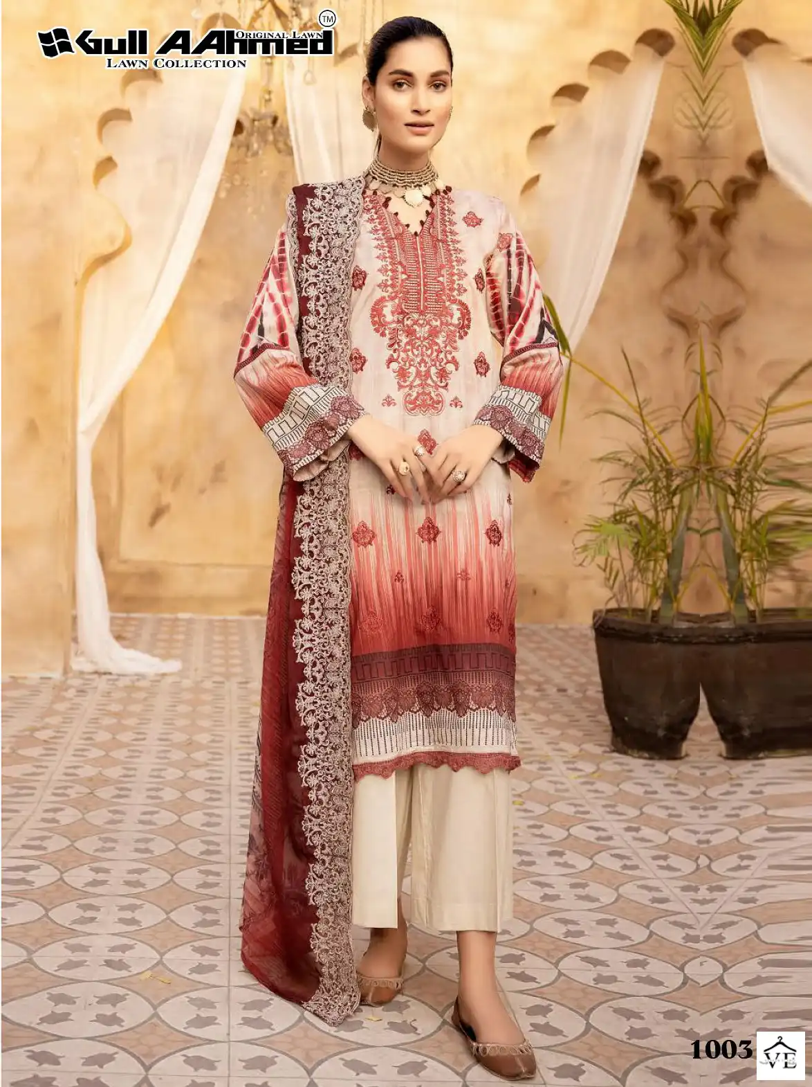 Gull Aahmed Zarqash Embroidered Lawn Collection Lawn Cotton Wholesale Pakistani Salwar Suit Catalog — Wholesale Salwar Suits, MPA wholesale from Surat — view 1