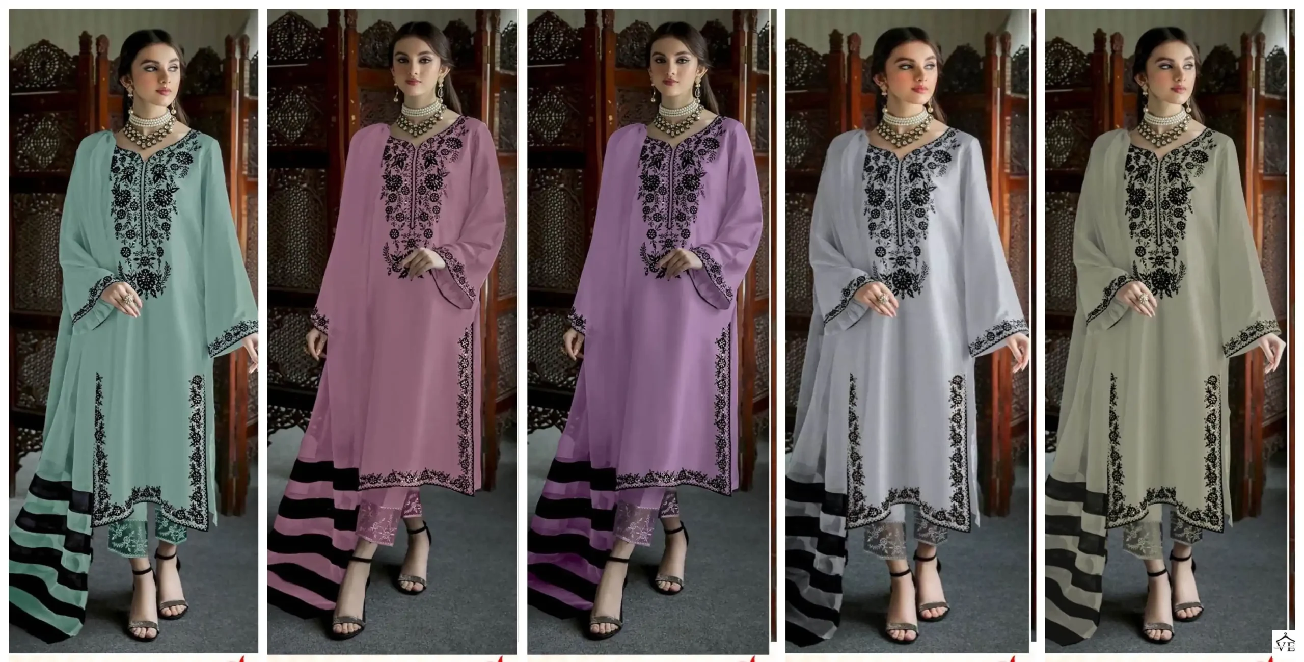 Zarqash Z 148 Georgette Wholesale Designer Pakistani Readymade Salwar Suit Catalog — Wholesale Salwar Suits, MPA wholesale from Surat — view 16