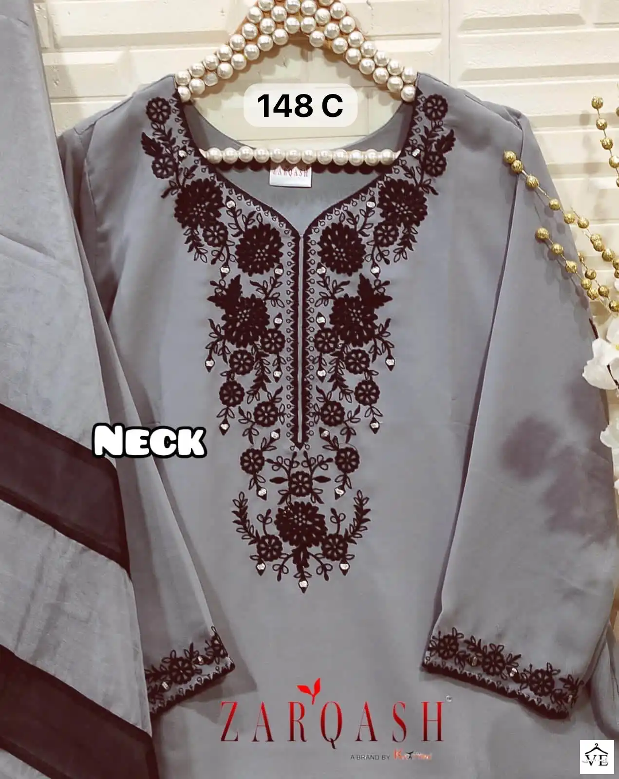 Zarqash Z 148 Georgette Wholesale Designer Pakistani Readymade Salwar Suit Catalog — Wholesale Salwar Suits, MPA wholesale from Surat — view 8