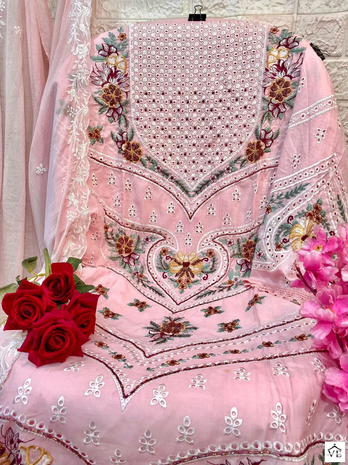 Al Amra ZF Anaya Lawn 64 Cambric Cotton Wholesale Pakistani Suit — Wholesale Salwar Suits, MPA wholesale from Surat - Gallery Image 3