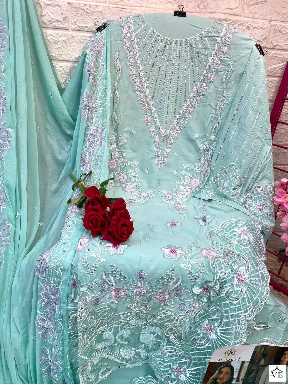Al Amra ZF Anaya Lawn 68 Cambric Cotton Wholesale Pakistani Salwar Suit — Wholesale Salwar Suits, MPA wholesale from Surat — view 5