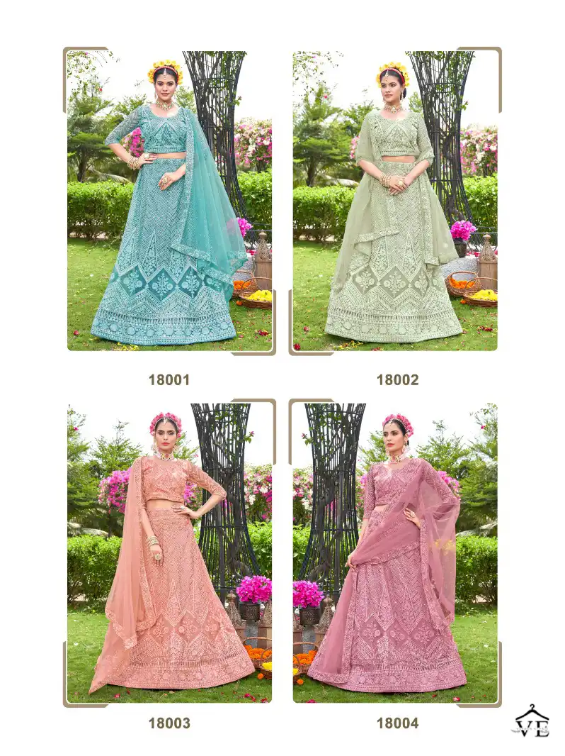 Varni Zeeya- Sakhi Net Wholesale Lehenga Choli Catalog — Wholesale Lehenga, MPA wholesale from Surat — view 5