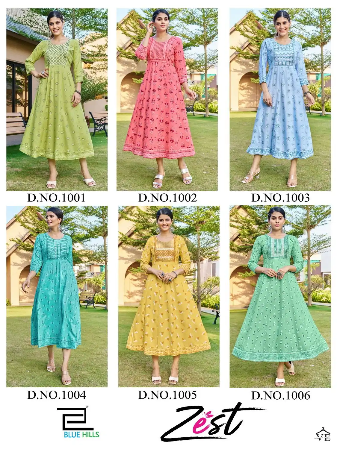 Blue Hills Zest Rayon 14 Kg Wholesale Kurti Catalog — Wholesale Kurtis, MPA wholesale from Surat — view 7