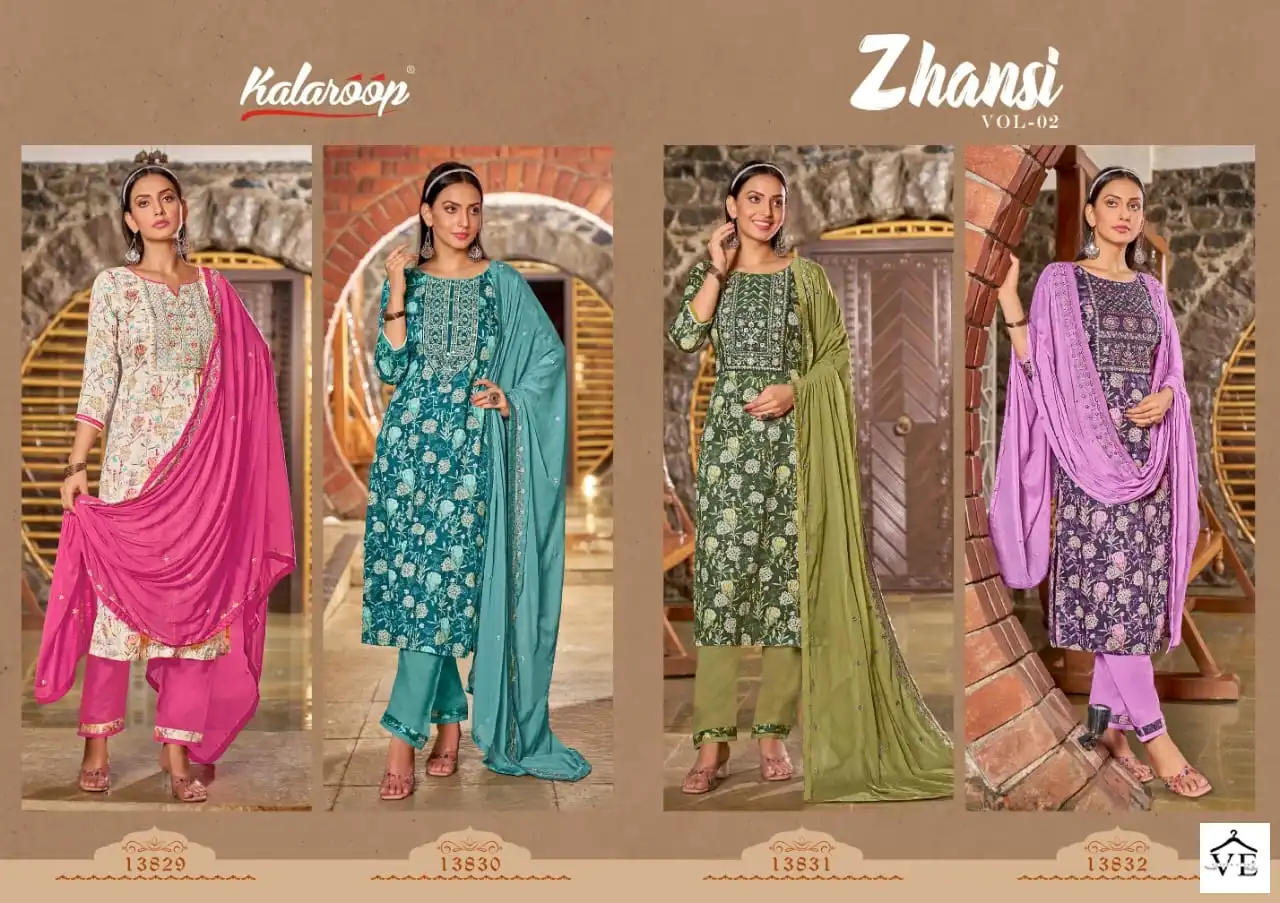 Kalaroop Zhansi Vol 2 Heavy Jam Cotton Wholesale Readymade Suits Catalog — Wholesale Salwar Suits, MPA wholesale from Surat — view 5