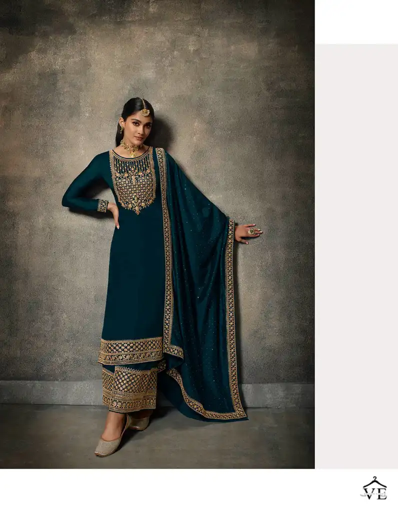 Zisa Arshi Dola Jacquard Wholesale Designer Suits Catalog — Wholesale Salwar Suits, MPA wholesale from Surat - Gallery Image 3