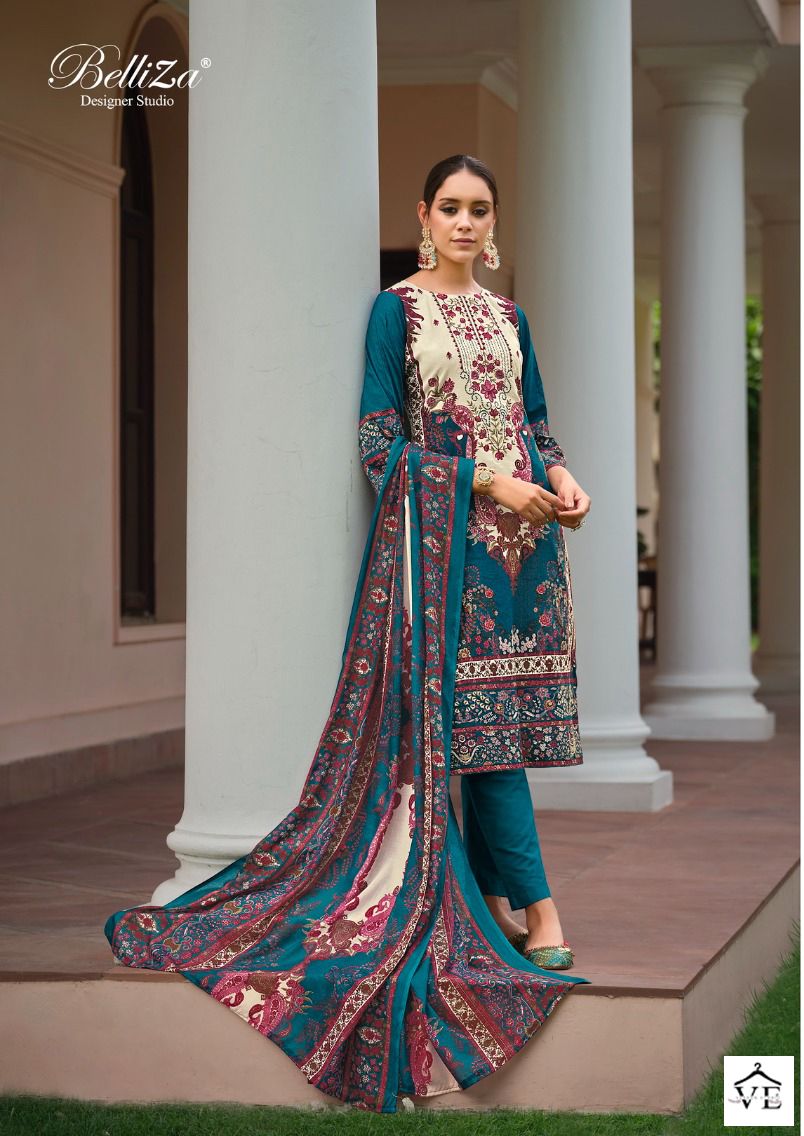 Belliza Naira Vol 11 100% Pure Cotton Wholesale Salwar Suit Catalog — Wholesale Salwar Suits, Belliza Designer wholesale from Surat - Gallery Image 7