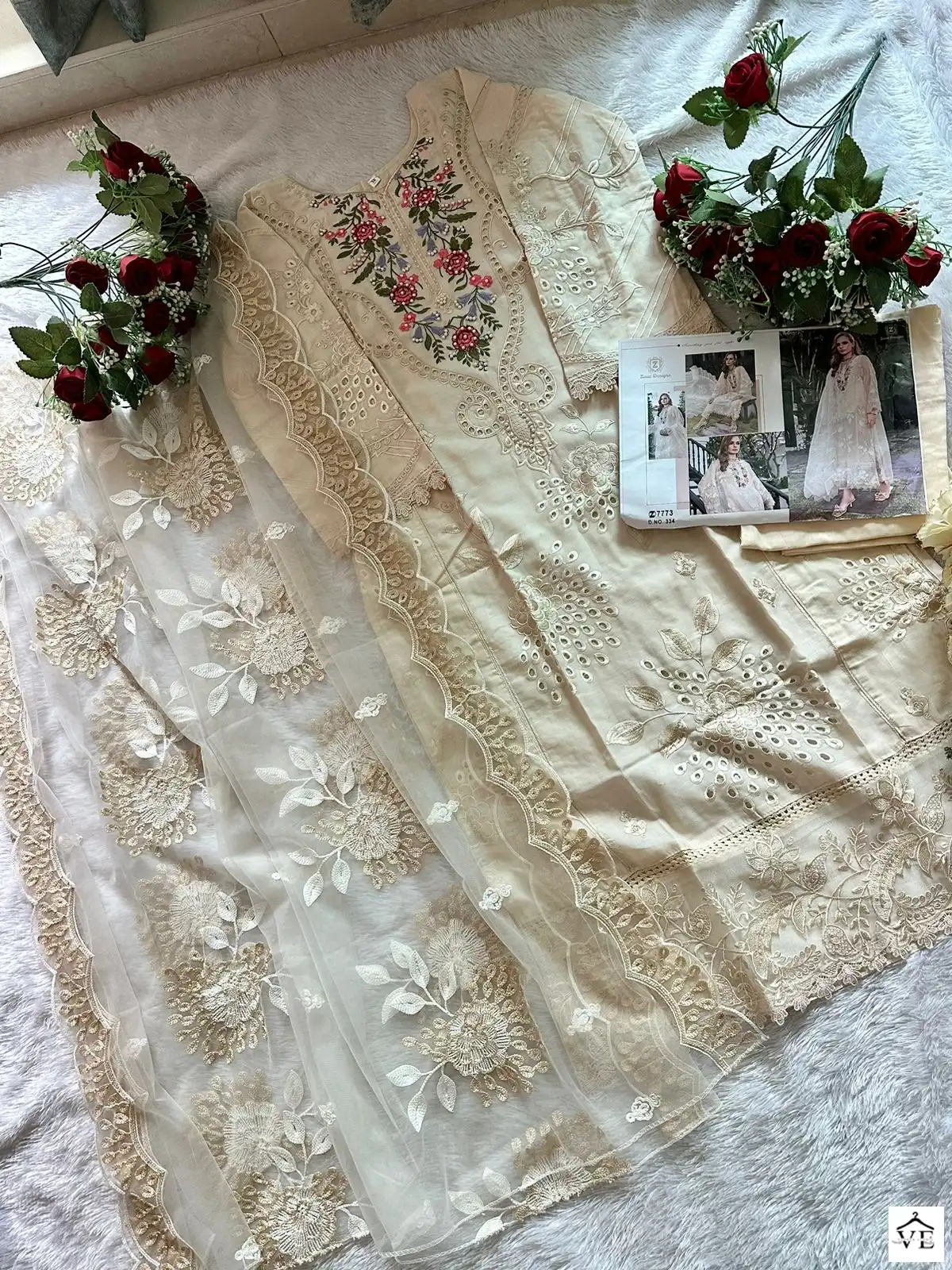 Ziaaz 334 Cotton Wholesale Pakistani Suit — Wholesale Salwar Suits, MPA wholesale from Surat - Gallery Image 3