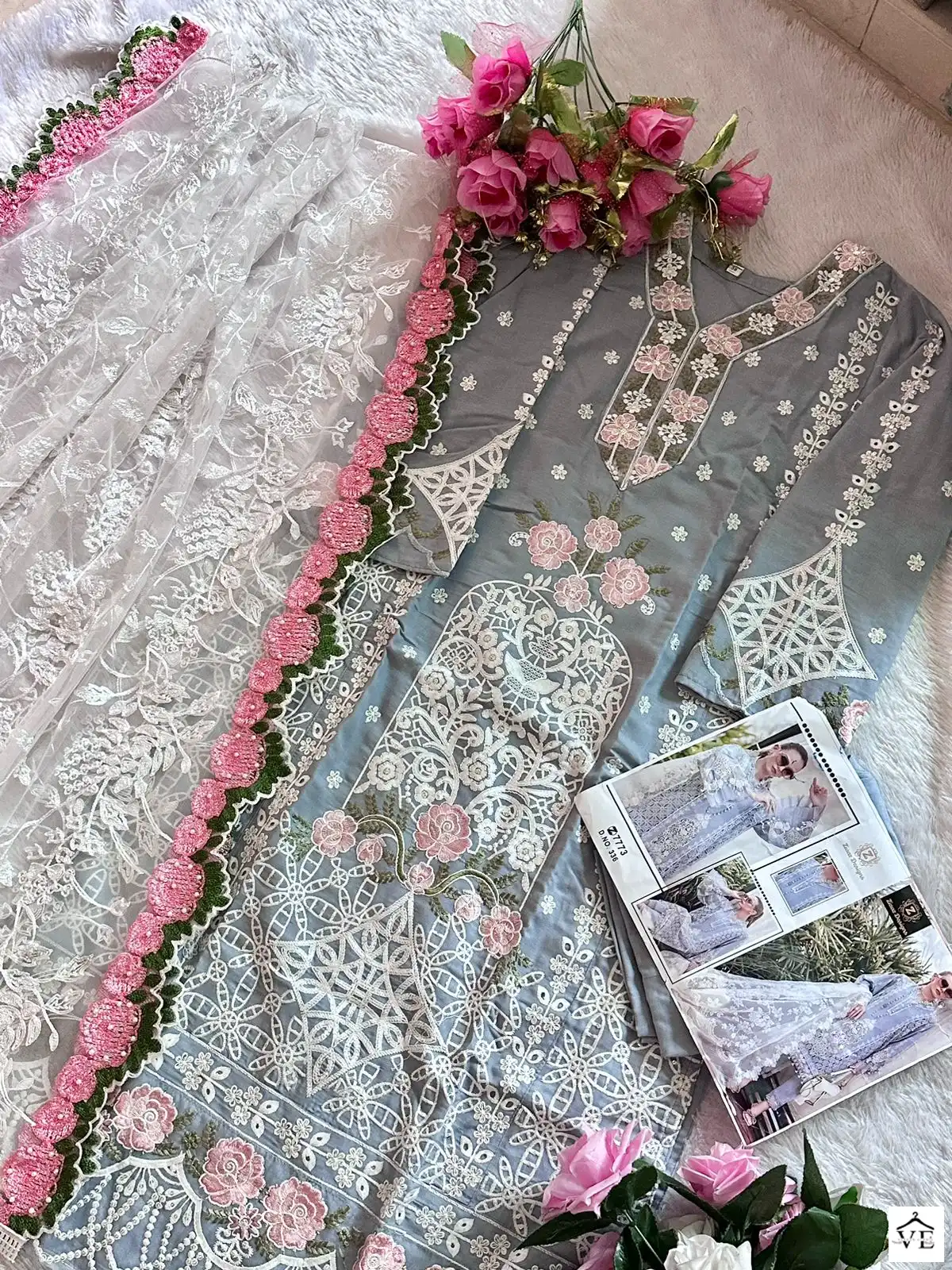 Ziaaz 336 Cotton Wholesale Pakistani Suit — Wholesale Salwar Suits, MPA wholesale from Surat — view 4