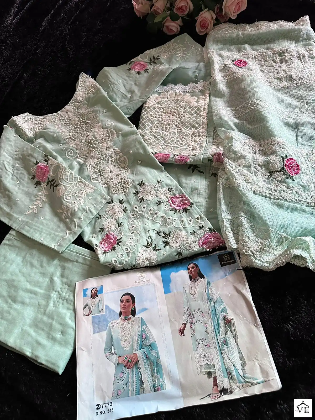 Ziaaz 343 Cotton Wholesale Pakistani Suit — Wholesale Salwar Suits, MPA wholesale from Surat - Gallery Image 3
