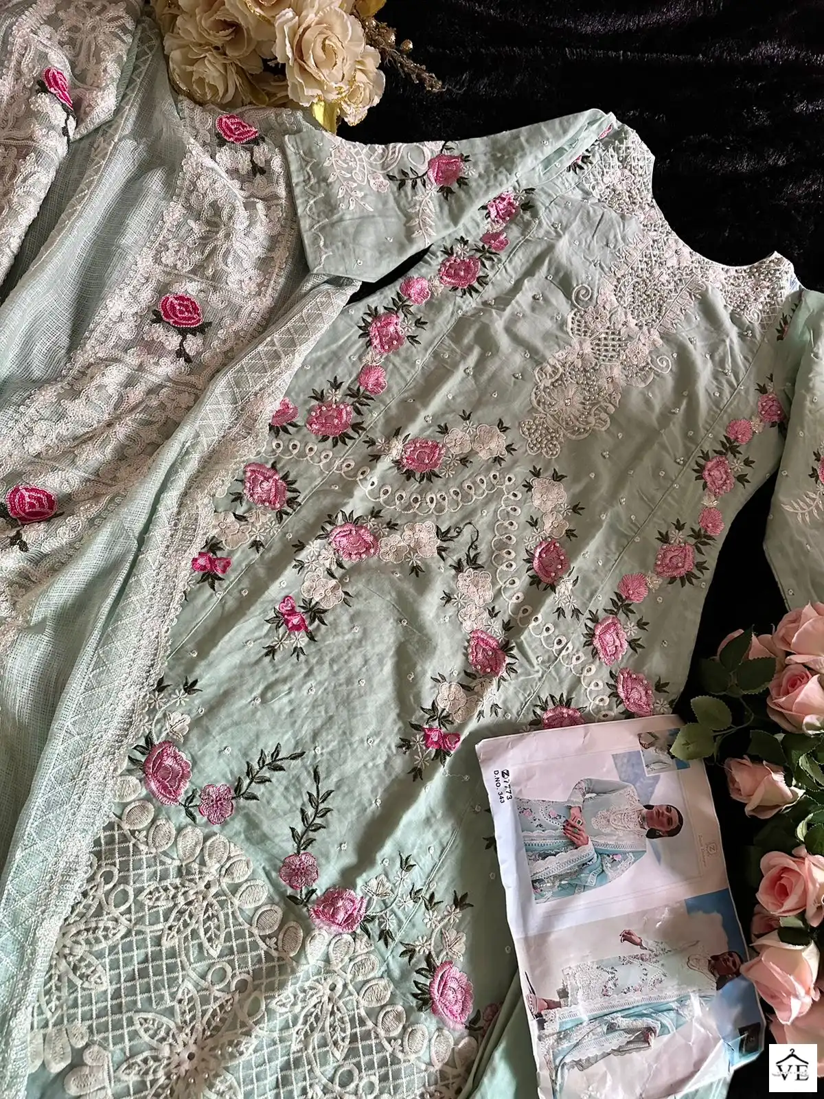 Ziaaz 343 Cotton Wholesale Pakistani Suit — Wholesale Salwar Suits, MPA wholesale from Surat — view 4