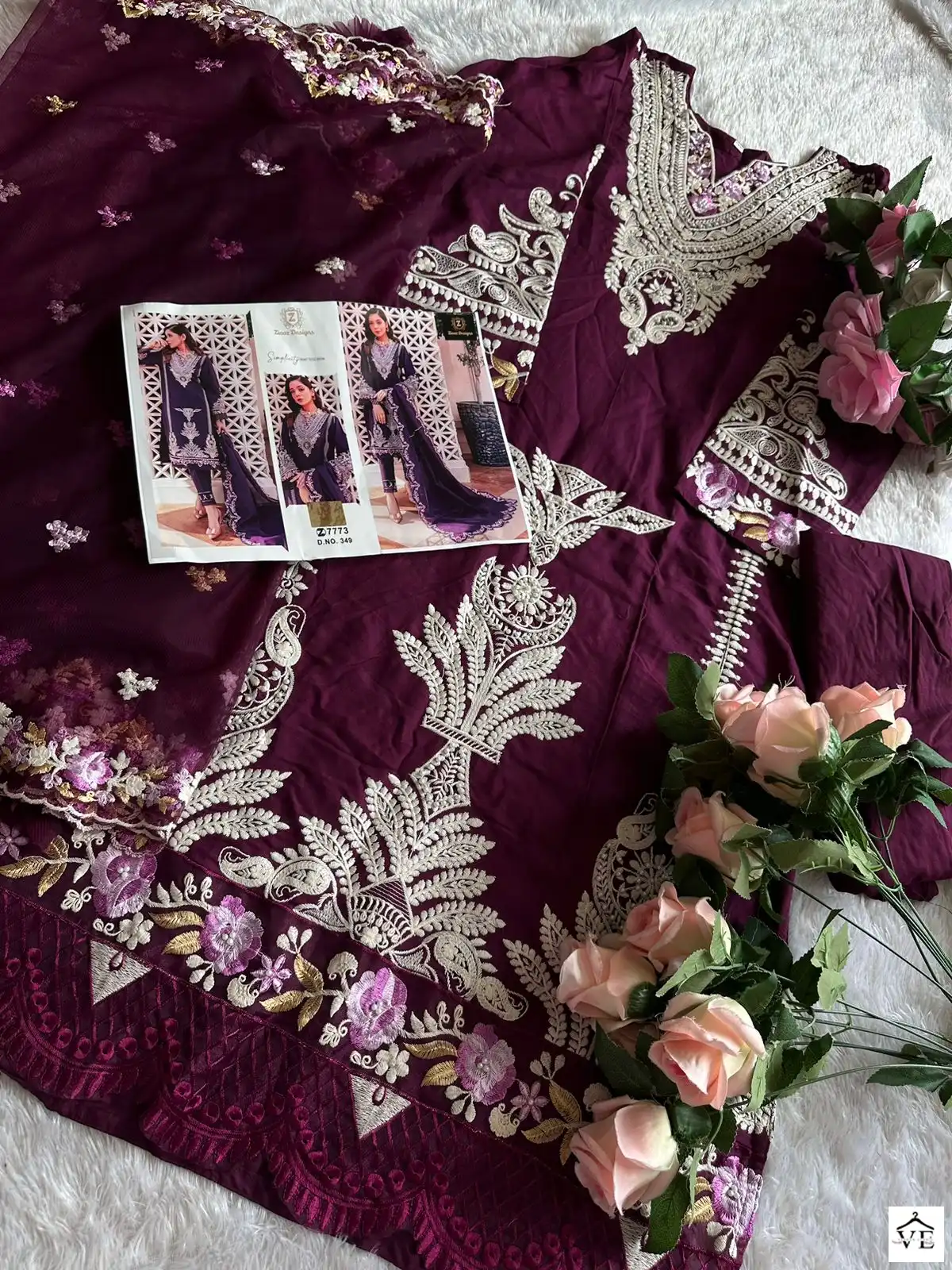 Ziaaz 349 Rayon Wholesale Pakistani Suit — Wholesale Salwar Suits, MPA wholesale from Surat - Gallery Image 2