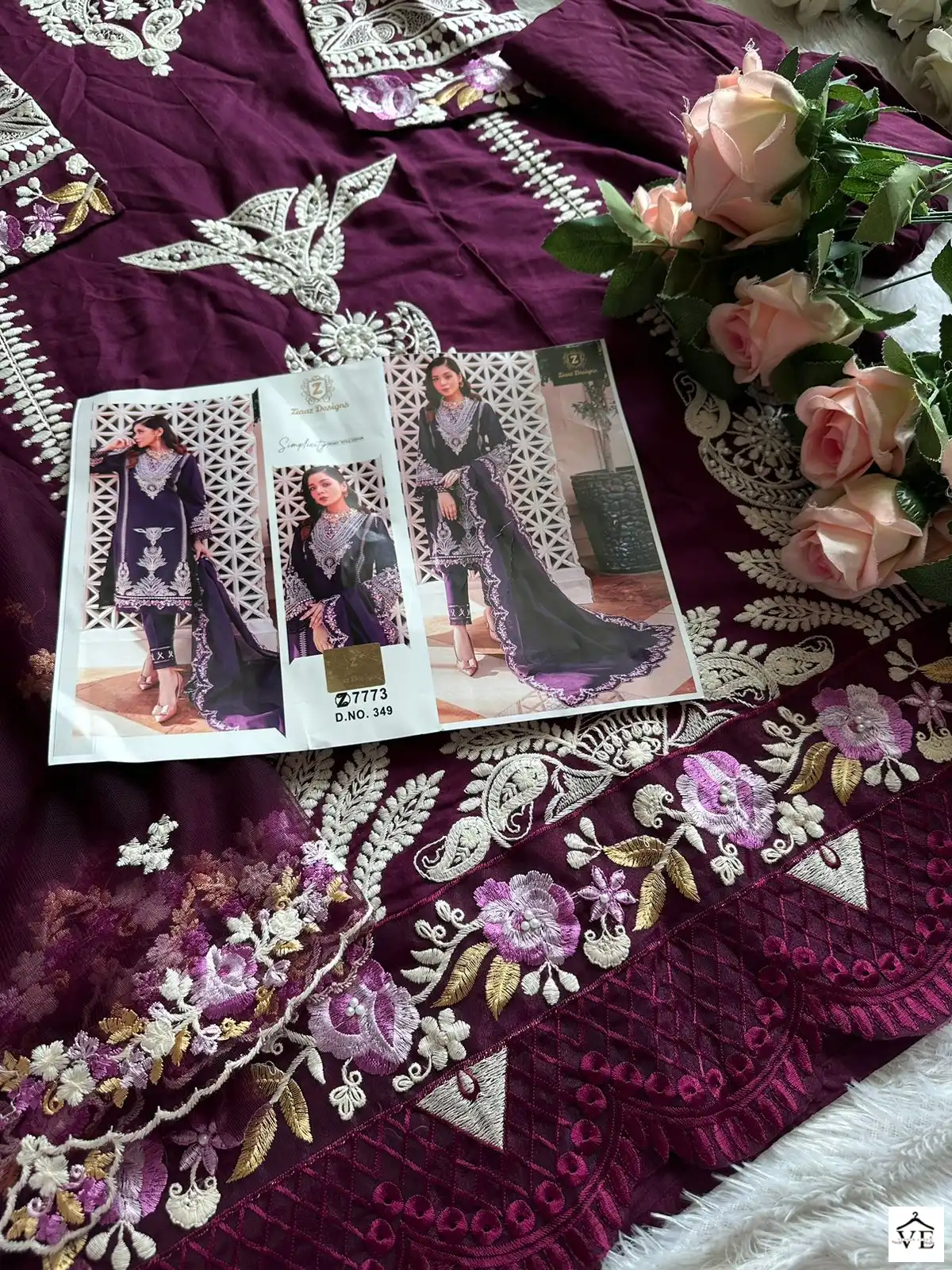 Ziaaz 349 Rayon Wholesale Pakistani Suit — Wholesale Salwar Suits, MPA wholesale from Surat - Gallery Image 3