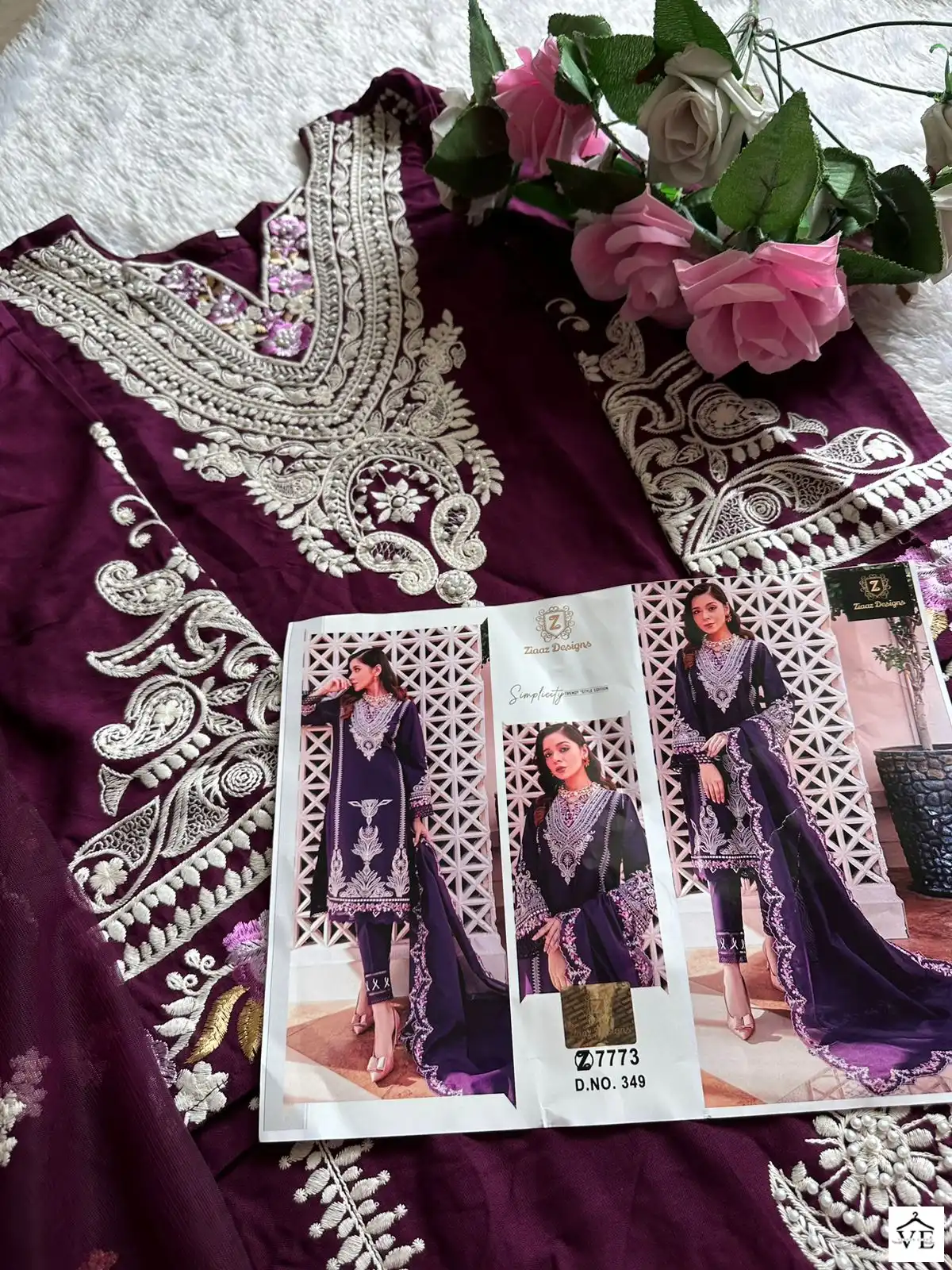 Ziaaz 349 Rayon Wholesale Pakistani Suit — Wholesale Salwar Suits, MPA wholesale from Surat — view 4