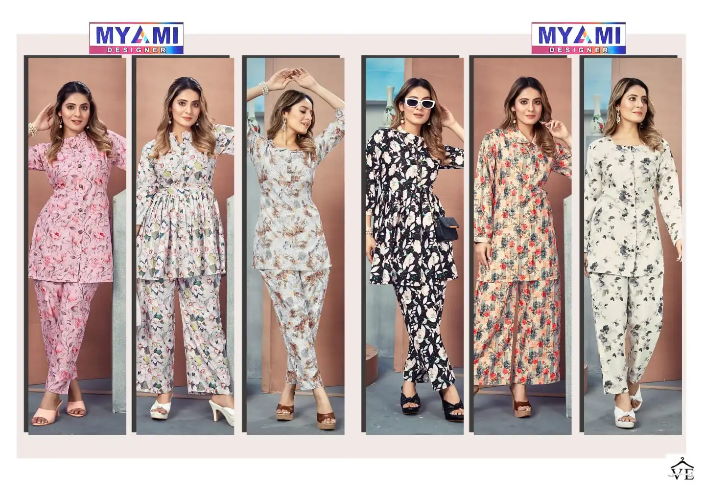 Myami Designer Cord Sets Vol 1 Heavy 17 Kg Rayon Wholesale Co-Ord Set Catalog — Wholesale Kurtis, MPA wholesale from Surat — view 7