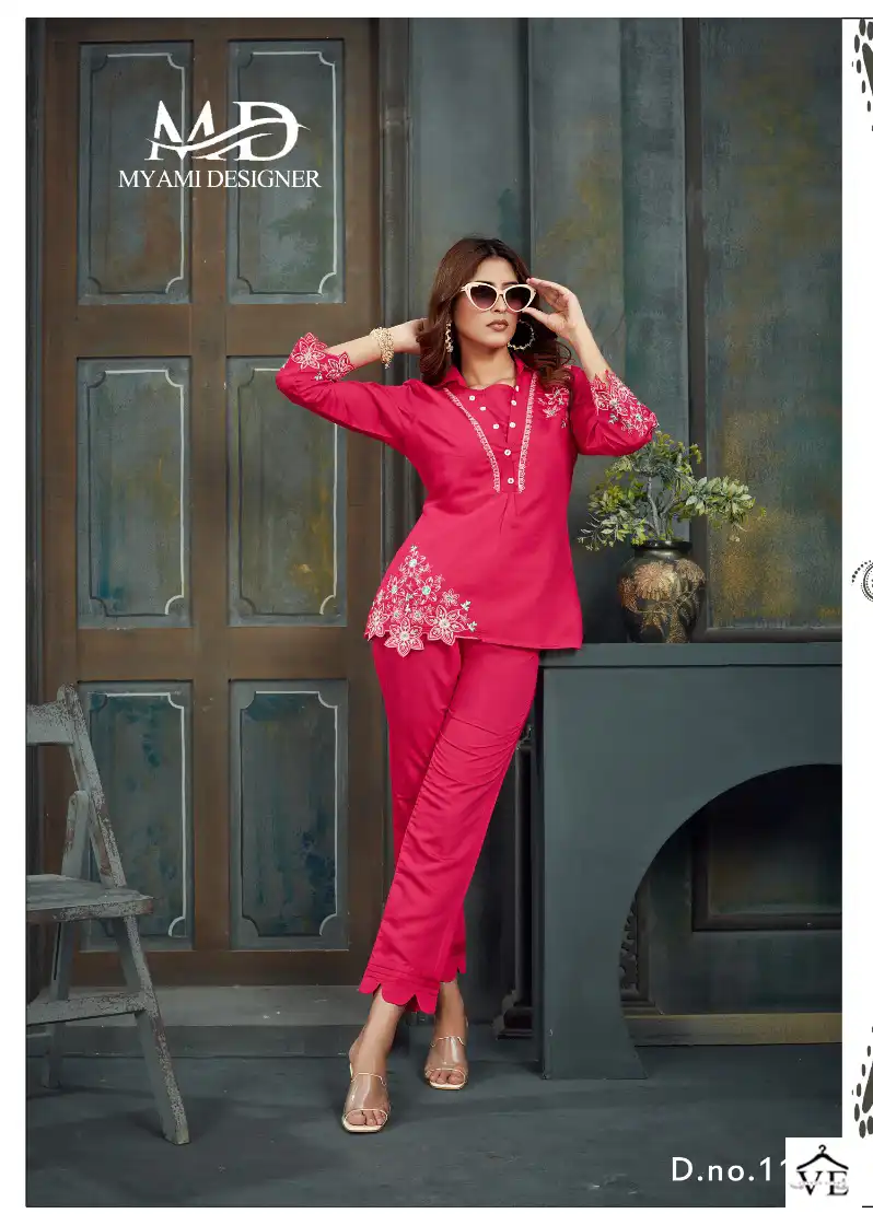 Myami Designer Cord Sets Vol 2 Viscose Wholesale Co-Ord Set Catalog — Wholesale Kurtis, MPA wholesale from Surat - Gallery Image 3