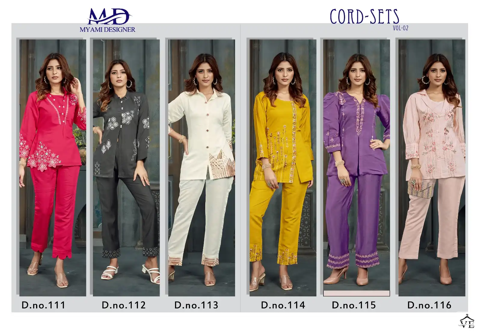 Myami Designer Cord Sets Vol 2 Viscose Wholesale Co-Ord Set Catalog — Wholesale Kurtis, MPA wholesale from Surat — view 8