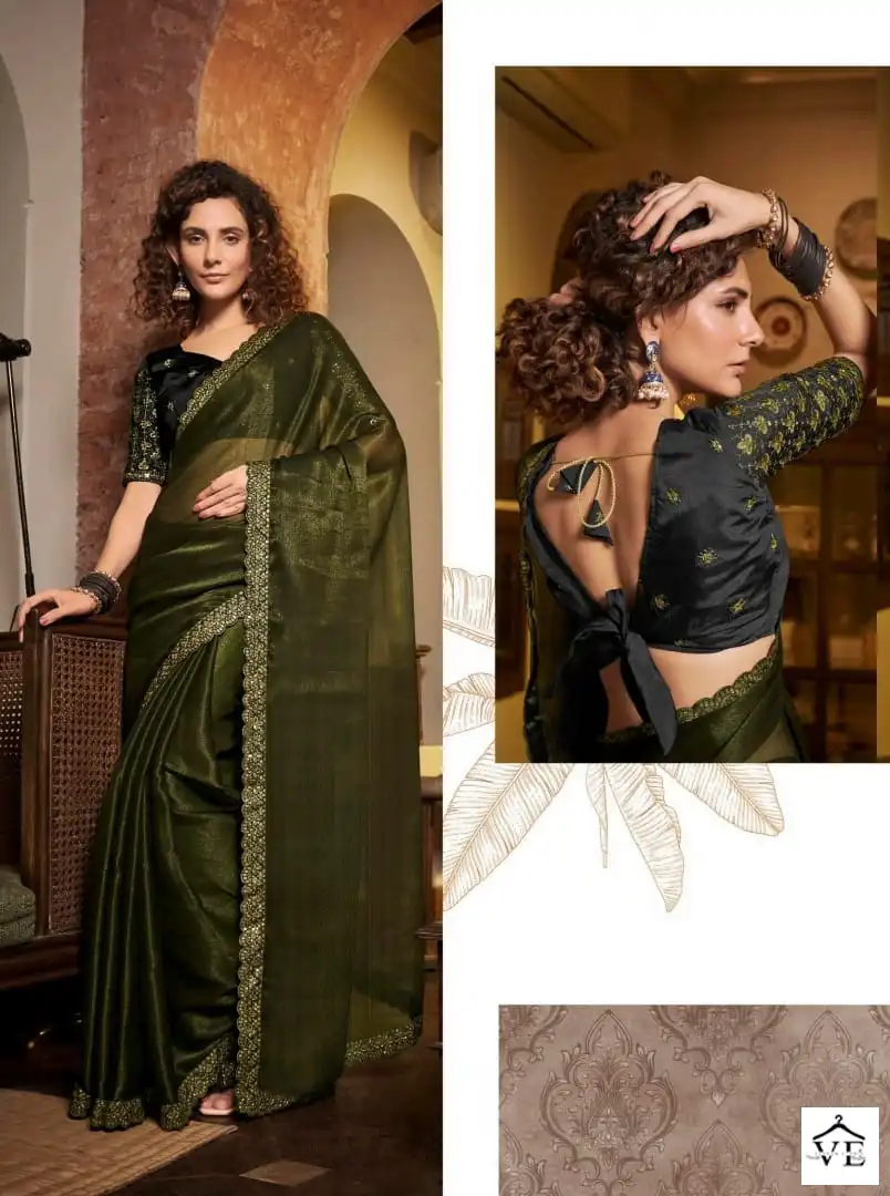 Kalista Kesha Sitara Blooming Chiffon Wholesale Saree Catalog - Image 3