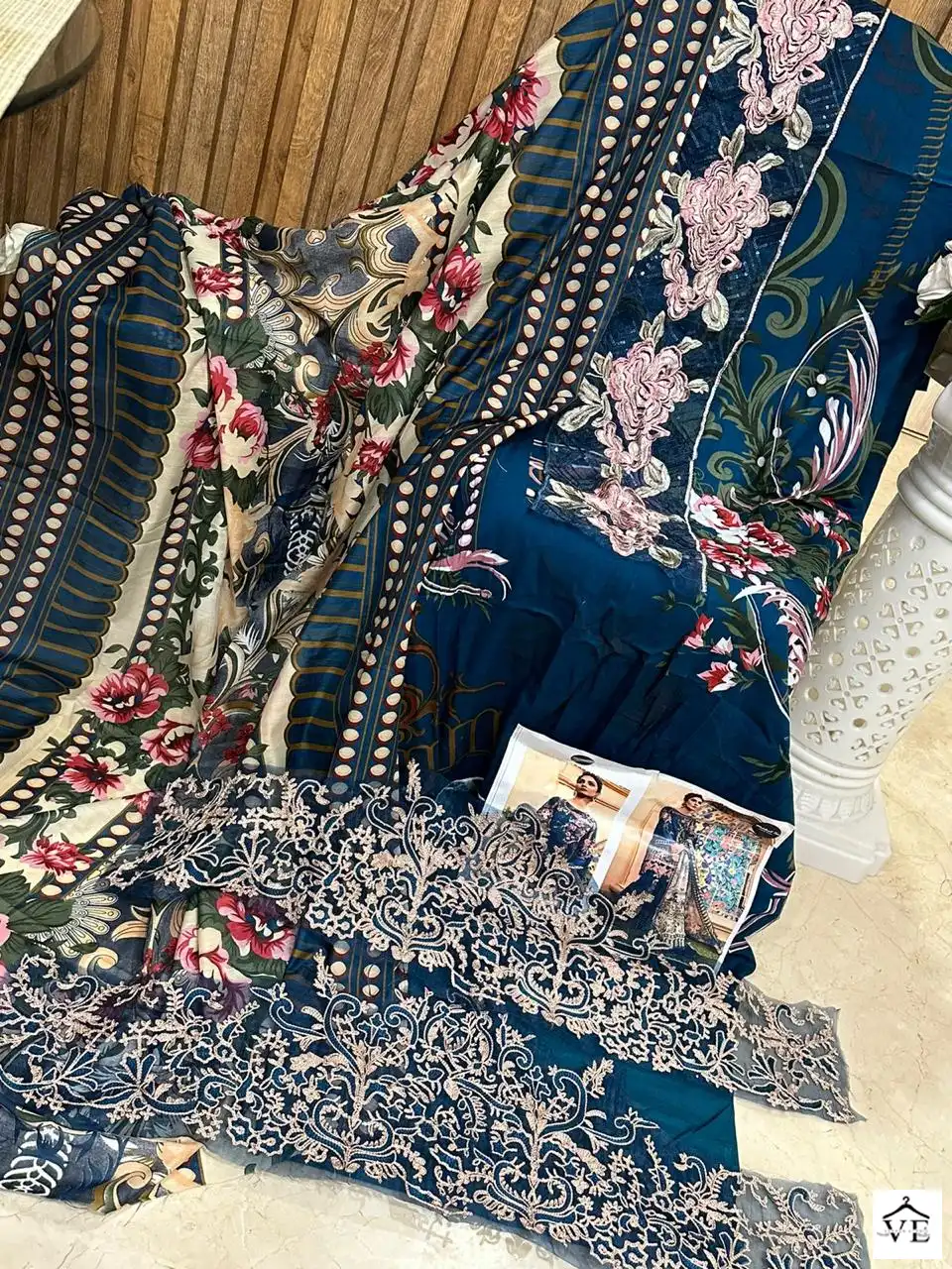 Firdous 1181-B Pure Cotton Wholesale Pakistani Suit — Wholesale Salwar Suits, MPA wholesale from Surat - Gallery Image 2