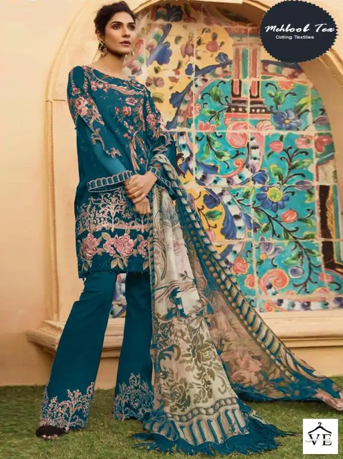 Firdous 1181-B Pure Cotton Wholesale Pakistani Suit — Wholesale Salwar Suits, MPA wholesale from Surat — view 1