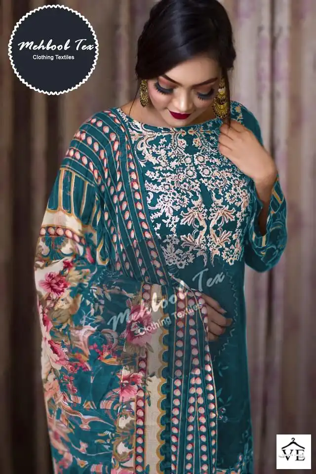 Firdous 1181-B Pure Cotton Wholesale Pakistani Suit — Wholesale Salwar Suits, MPA wholesale from Surat - Gallery Image 3