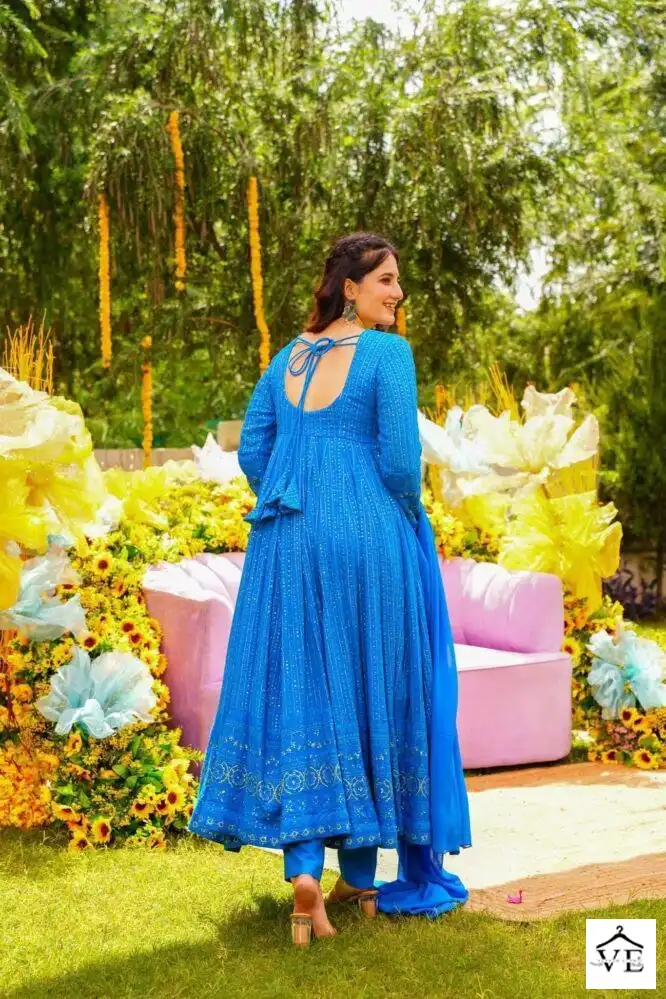 VE 1353 Faux Georgette Wholesale Anarkali Gown Suits Catalog — Wholesale Salwar Suits, MPA wholesale from Surat - Gallery Image 6