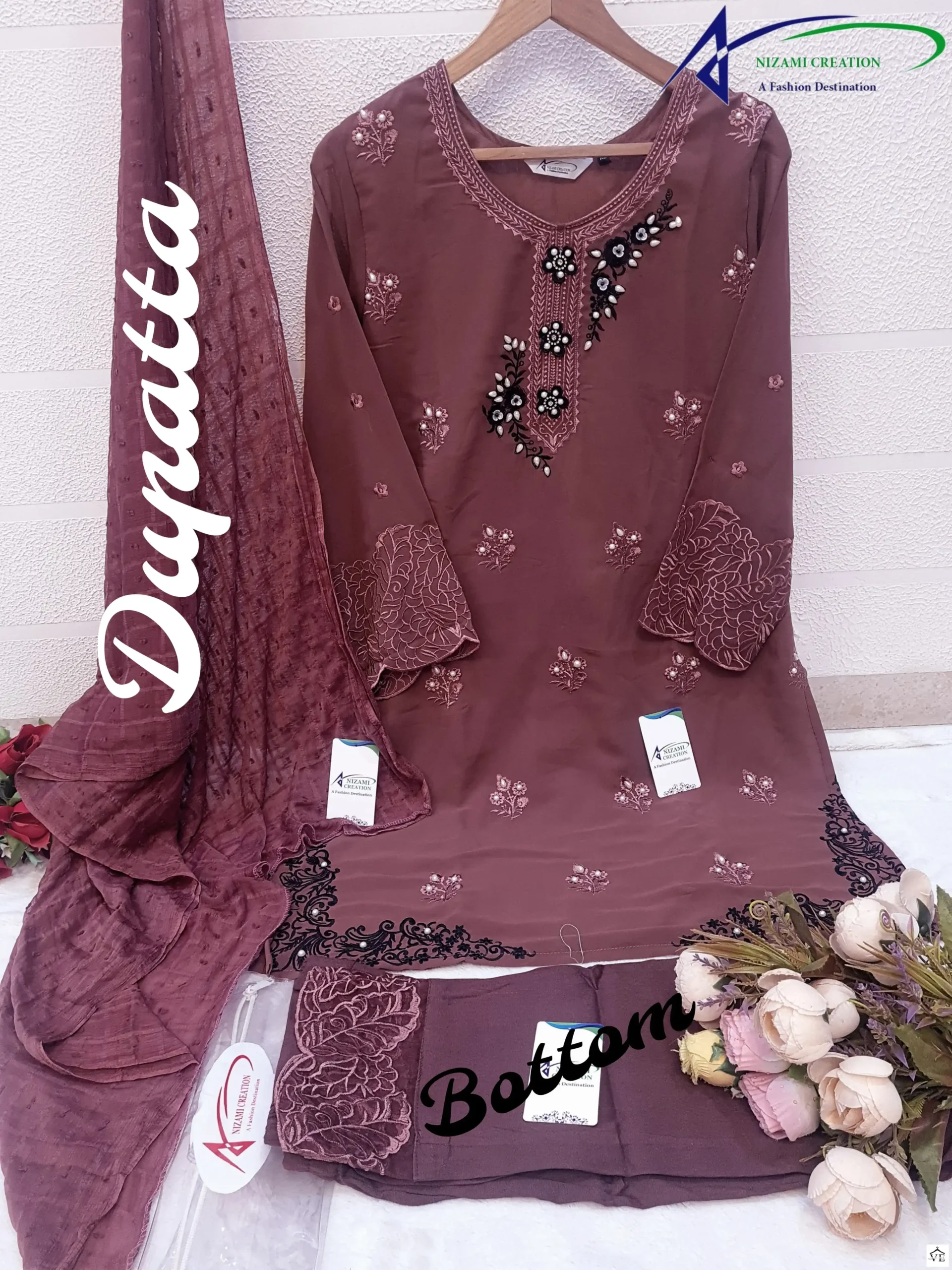 VE 1709 Pure Georgette Wholesale Readymade Pakistani Suit Catalog — Wholesale Salwar Suits, MPA wholesale from Surat - Gallery Image 2