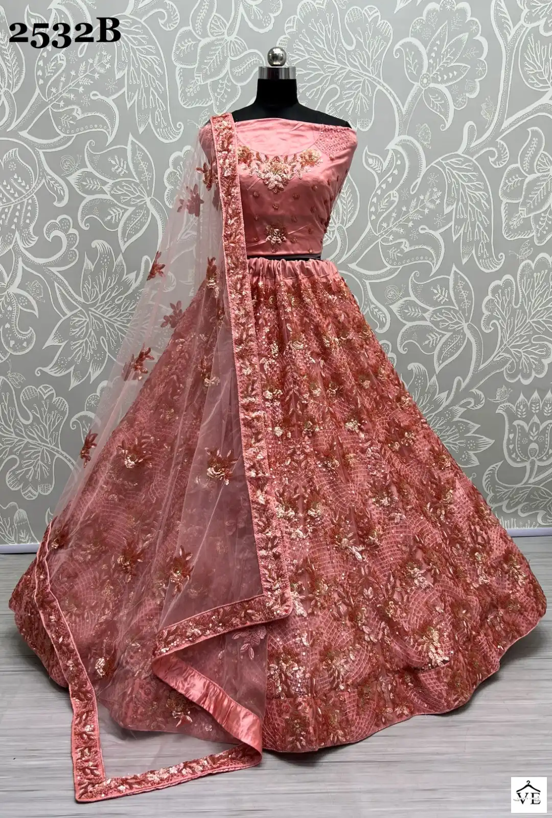 Anjani Art 2532 Net Wholesale Bridal Lehenga Choli Catalog — Wholesale Lehenga, MPA wholesale from Surat - Gallery Image 11