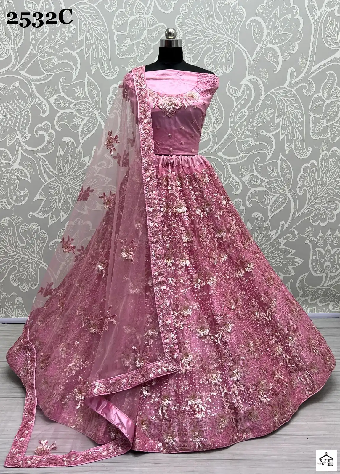 Anjani Art 2532 Net Wholesale Bridal Lehenga Choli Catalog — Wholesale Lehenga, MPA wholesale from Surat - Gallery Image 15