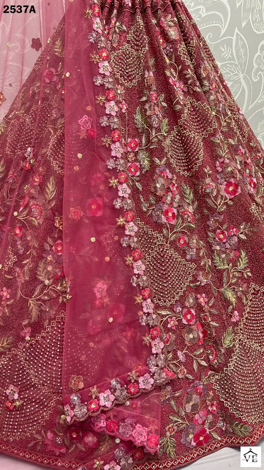 Anjani Art 2537 Net Wholesale Bridal Lehenga Catalog — Wholesale Lehenga, MPA wholesale from Surat - Gallery Image 3