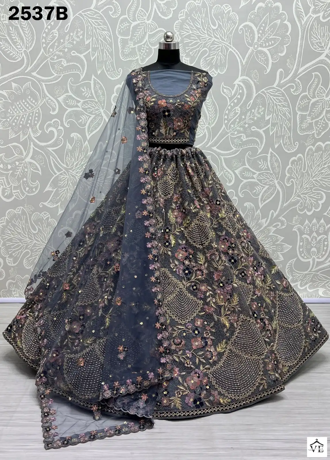 Anjani Art 2537 Net Wholesale Bridal Lehenga Catalog — Wholesale Lehenga, MPA wholesale from Surat - Gallery Image 6