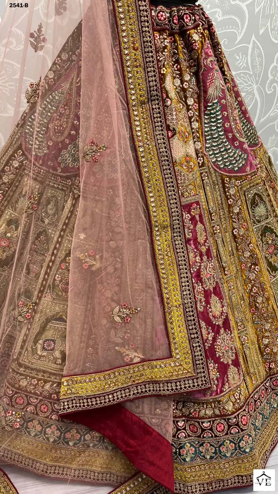 Anjani Art 2541 Velvet Wholesale Bridal Lehenga Catalog — Wholesale Lehenga, MPA wholesale from Surat - Gallery Image 3