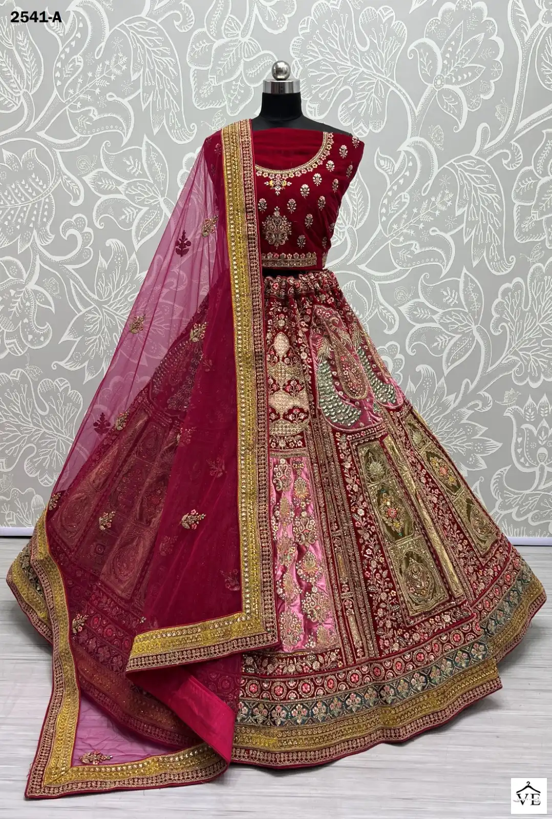 Anjani Art 2541 Velvet Wholesale Bridal Lehenga Catalog — Wholesale Lehenga, MPA wholesale from Surat - Gallery Image 8