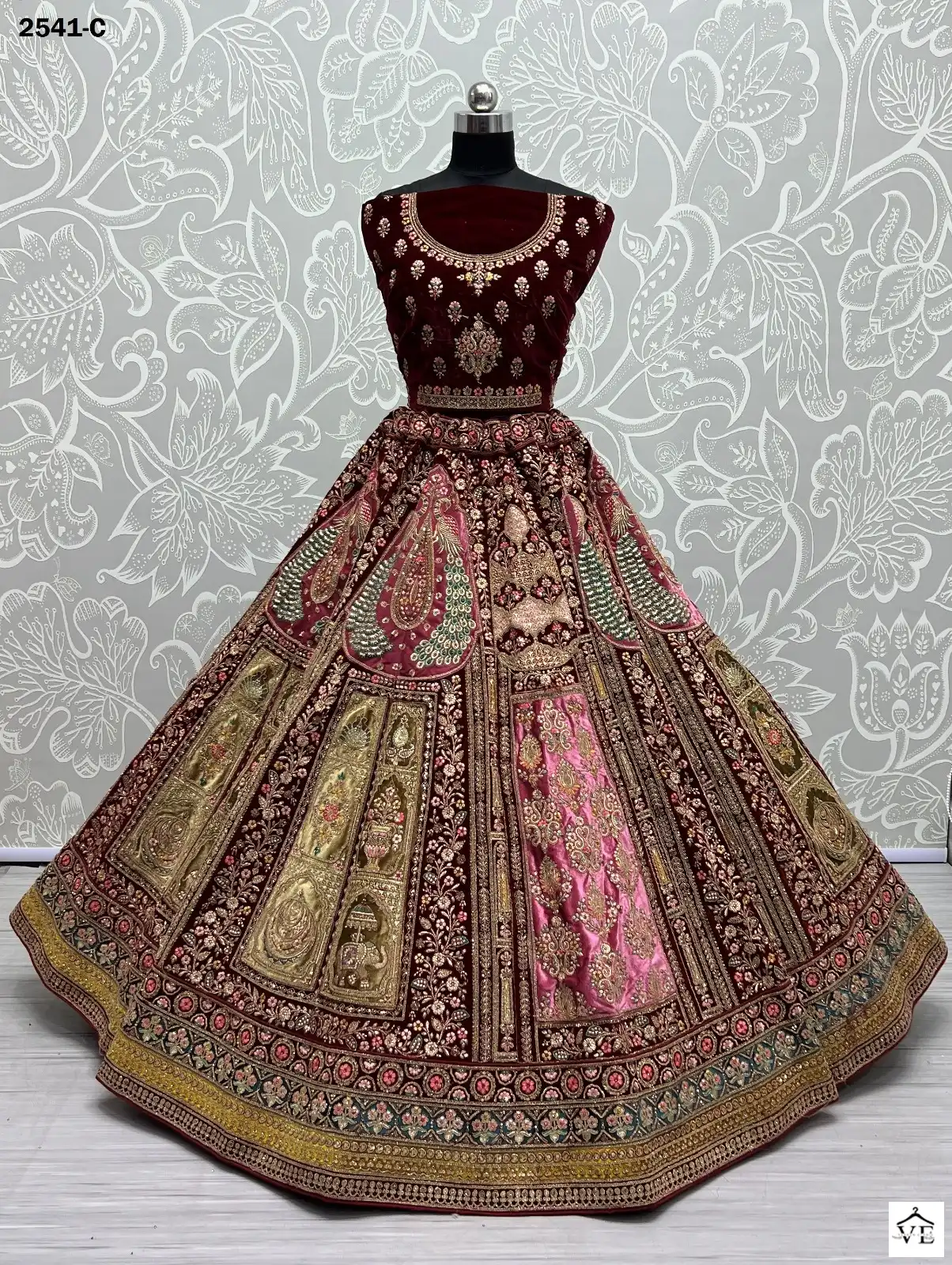 Anjani Art 2541 Velvet Wholesale Bridal Lehenga Catalog — Wholesale Lehenga, MPA wholesale from Surat - Gallery Image 7