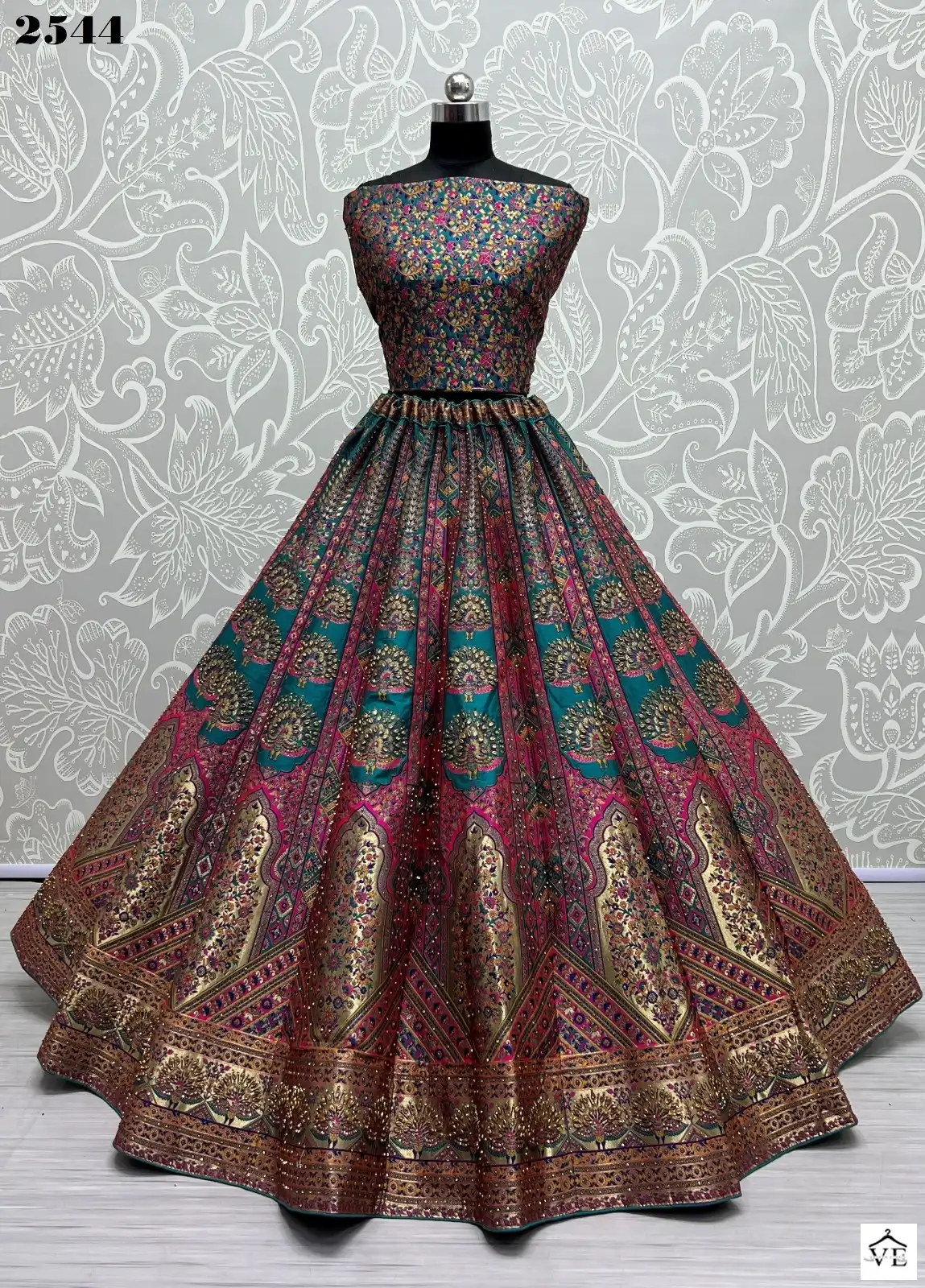 Anjani Art 2544 Banarasi Silk Wholesale Bridal Lehenga — Wholesale Lehenga, MPA wholesale from Surat - Gallery Image 2