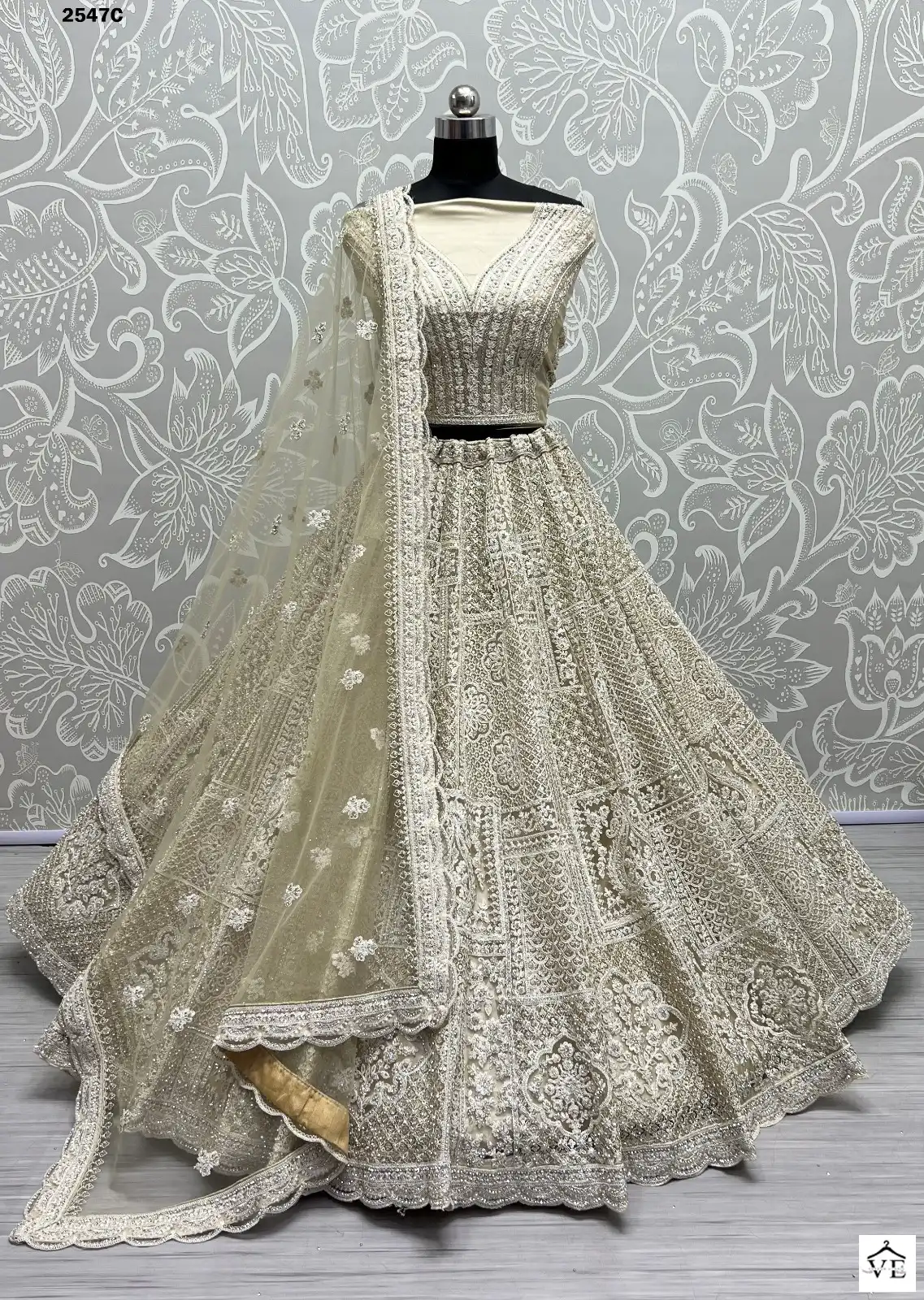 Anjani Art 2547 Heavy Net Wholesale Bridal Lehenga Catalog — Wholesale Lehenga, MPA wholesale from Surat — view 17