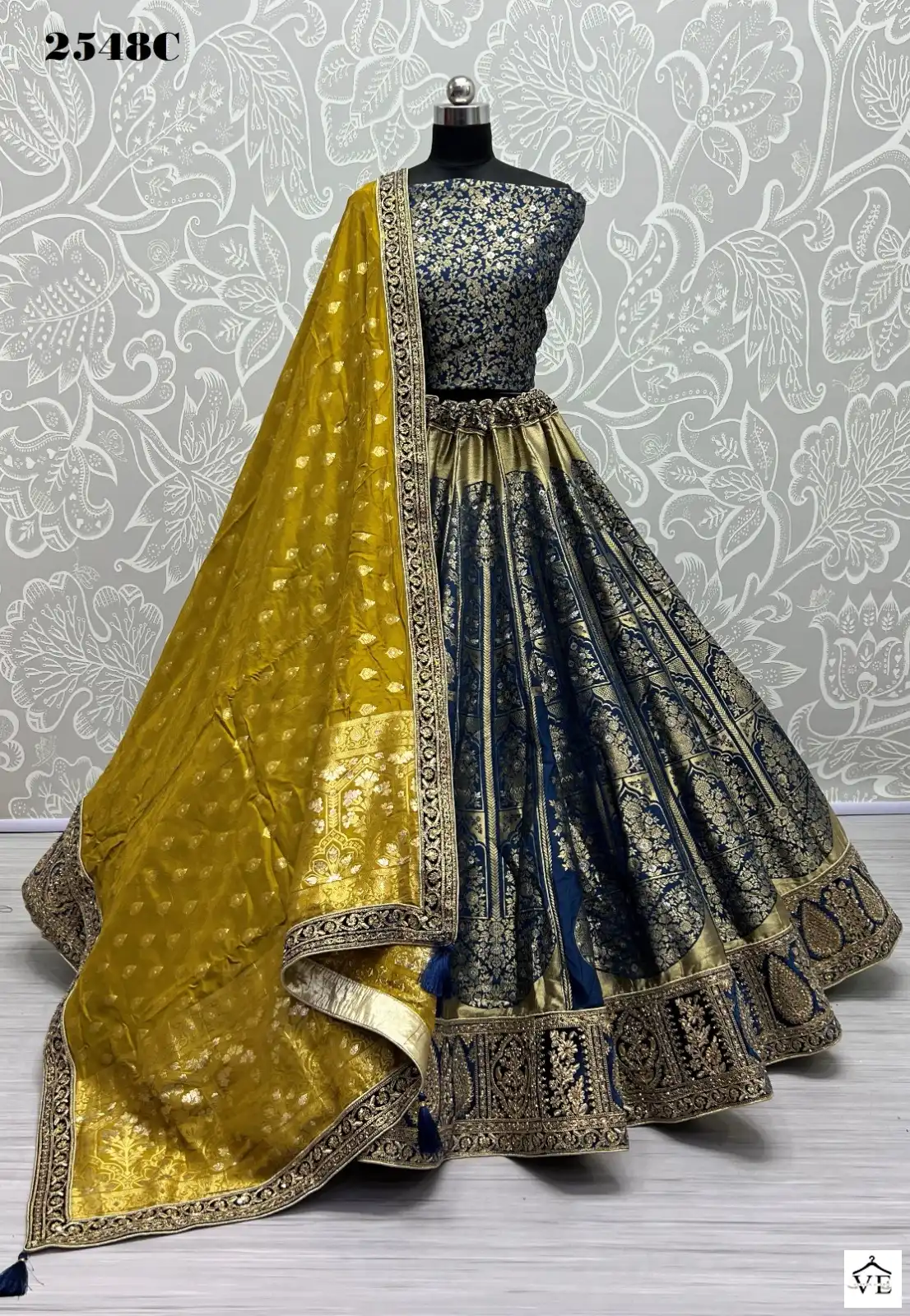 Anjani Art 2548 Banarasi Silk Wholesale Lehenga Choli Catalog — Wholesale Lehenga, MPA wholesale from Surat - Gallery Image 16