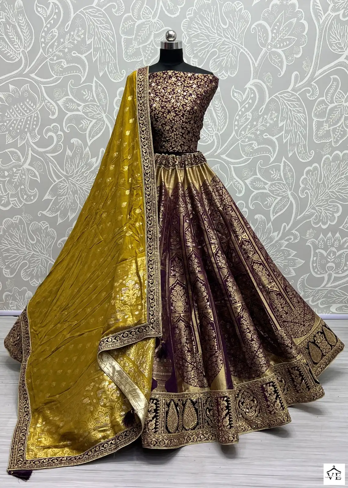 Anjani Art 2548 Banarasi Silk Wholesale Lehenga Choli Catalog — Wholesale Lehenga, MPA wholesale from Surat - Gallery Image 9
